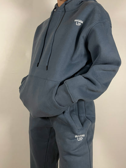 Hazy Blue Thick Oversized Hoodie
