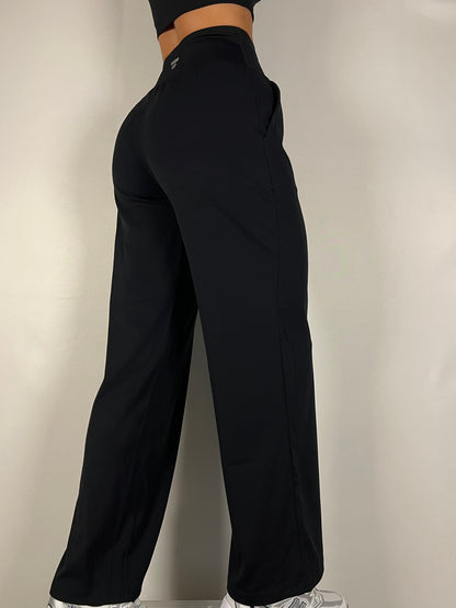 Black Wide fit Pants