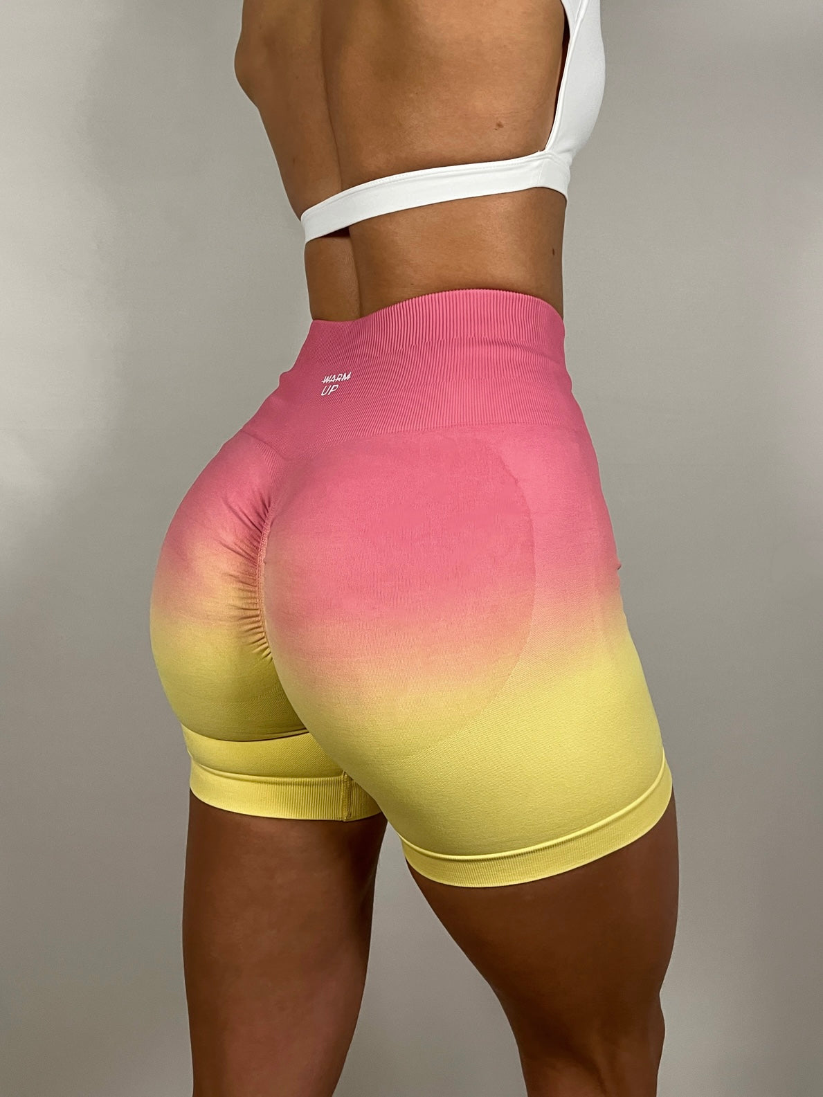 Yellow Drip Seamless Shorts