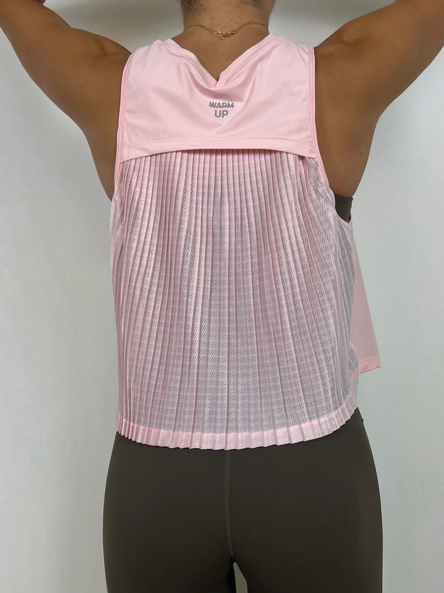 Soft pink Ruffled Tank top