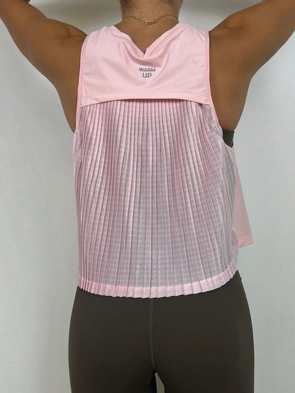 Soft pink Ruffled Tank top