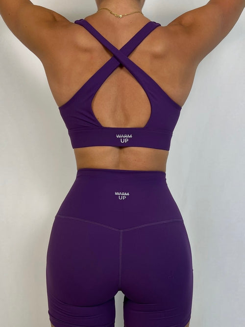 Cosmic Purple Cross Power Bra