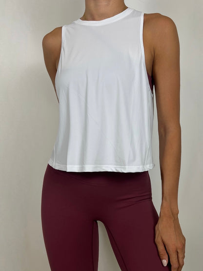 White Ruffled Tank top