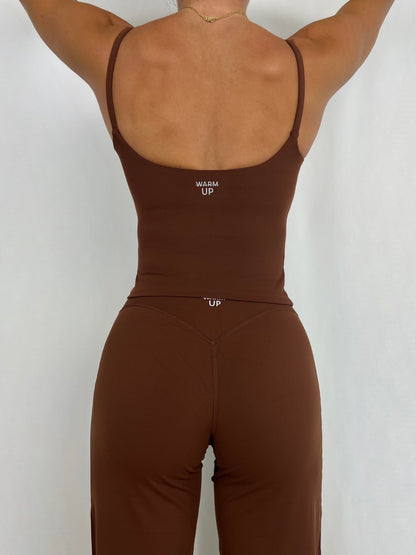 Coffee Brown Soft motion Tank top