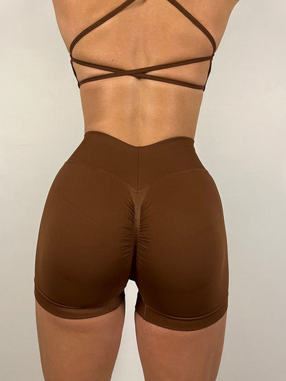 Coffee Brown V Back shorts