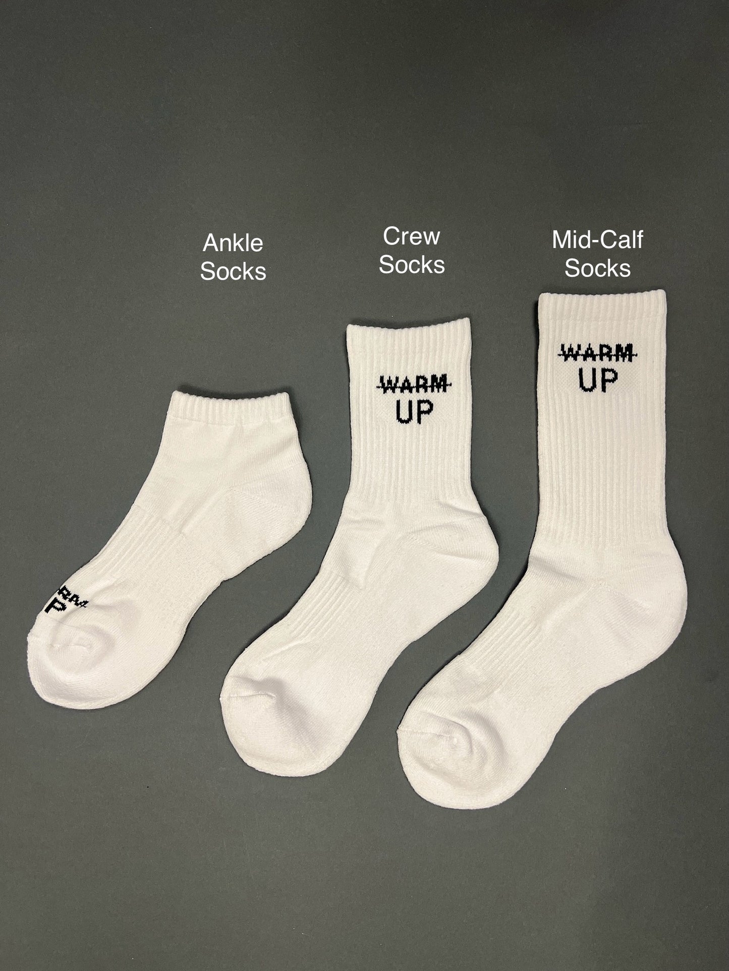 Performance Crew Socks- White