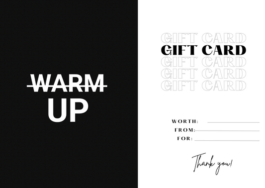 warmUP gift card