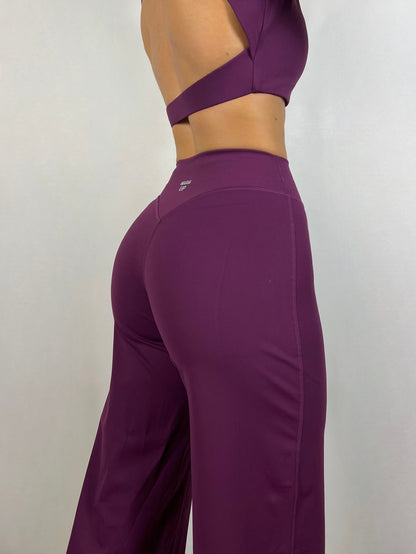 Grape Purple Soft motion Straight Pants