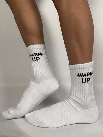 Performance Crew Socks- White