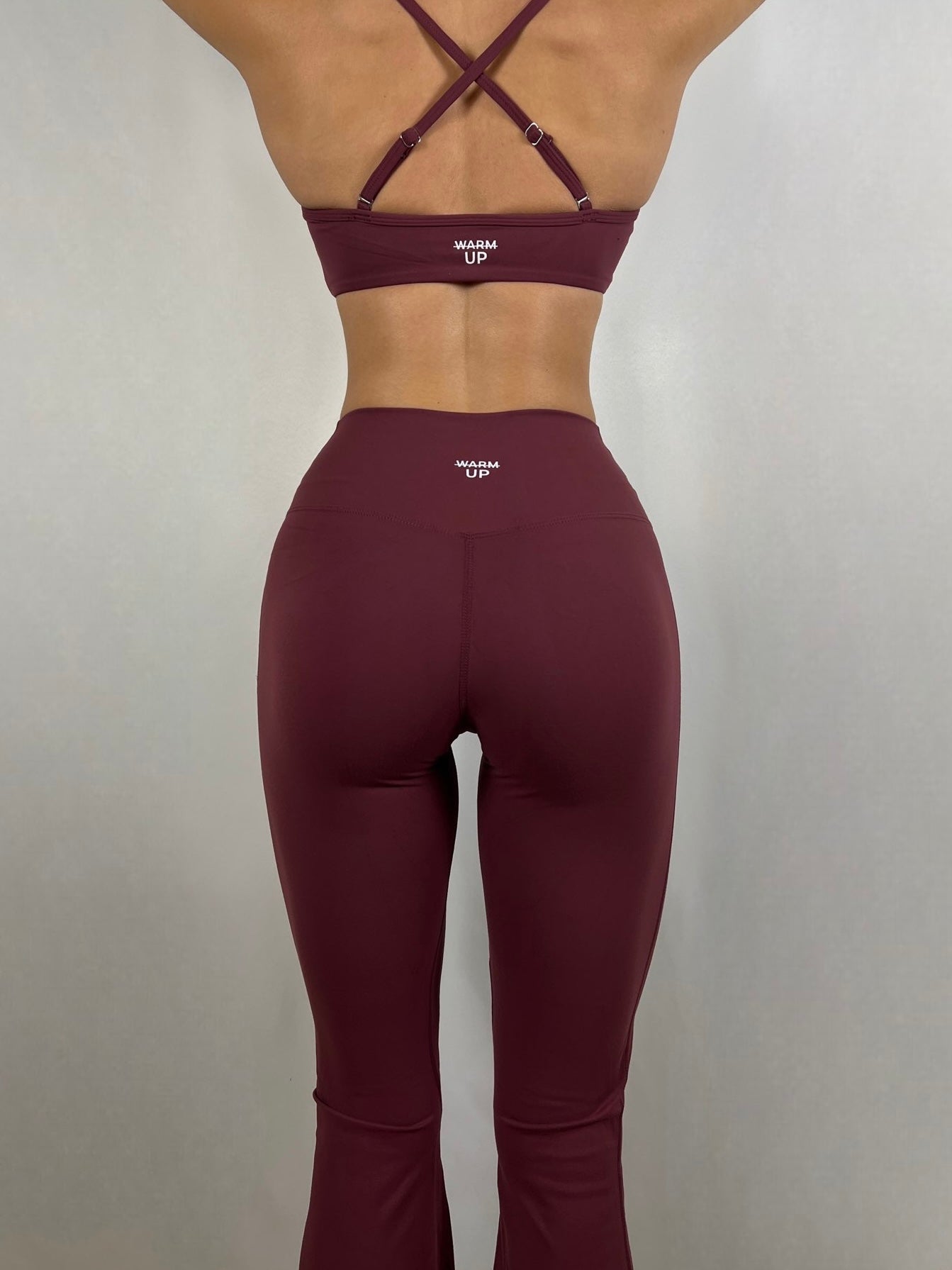 Dark Cherry V soft motion Flared Pants