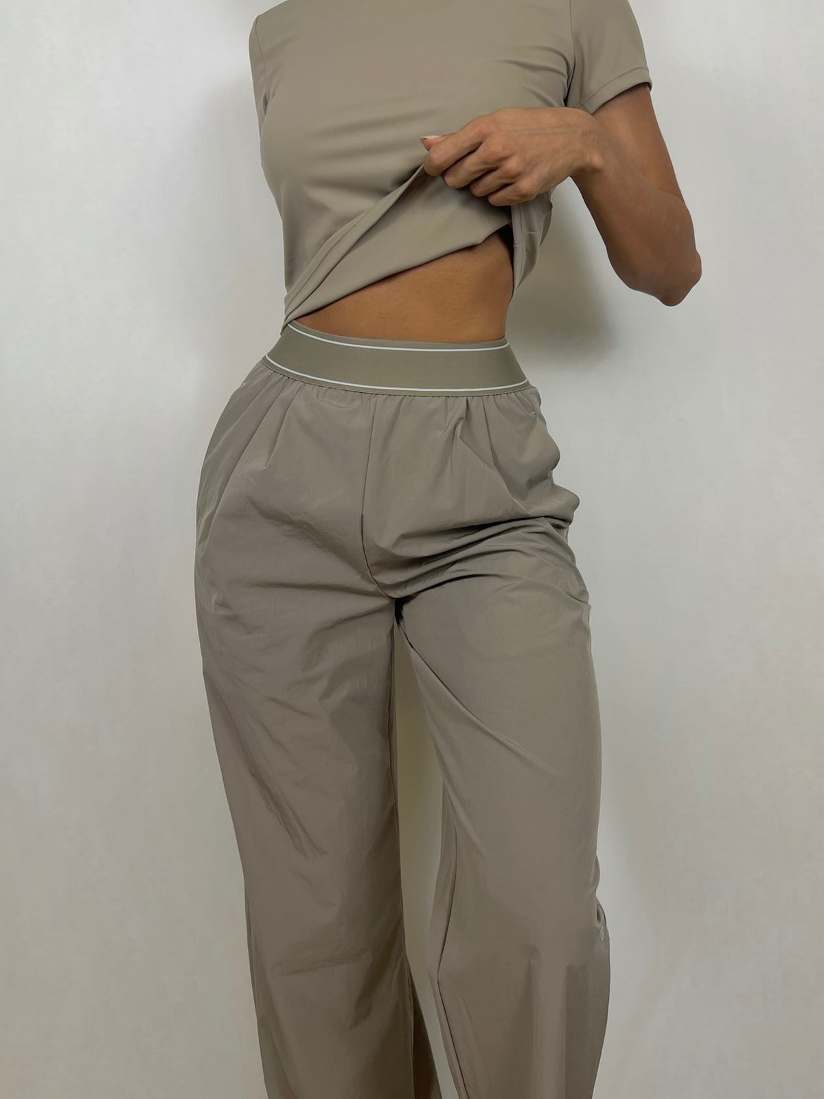 Almond Beige Flow Pants