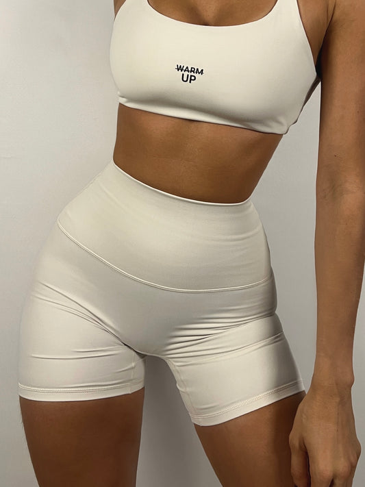 Cream white ActiveLux Shorts