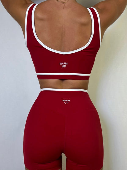 Lover Red Contrast Bra