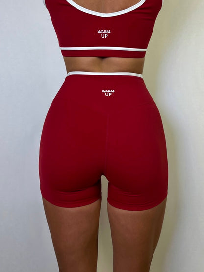 Lover Red Contrast Shorts