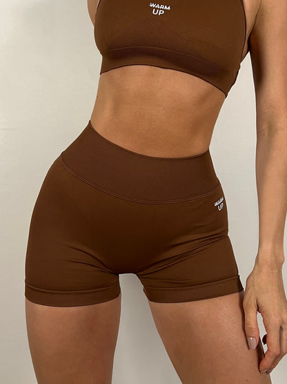 Coffee Brown V Back shorts