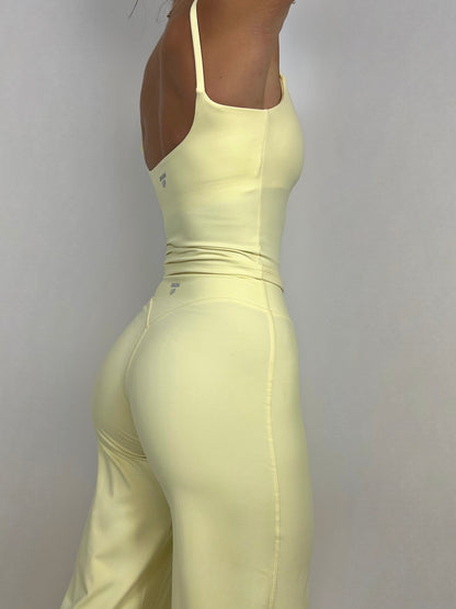 Pastel Yellow Soft motion tank top