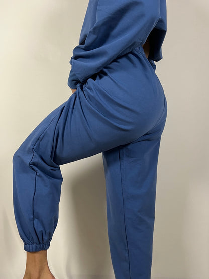 Azure drawstring lightweight sweatpants