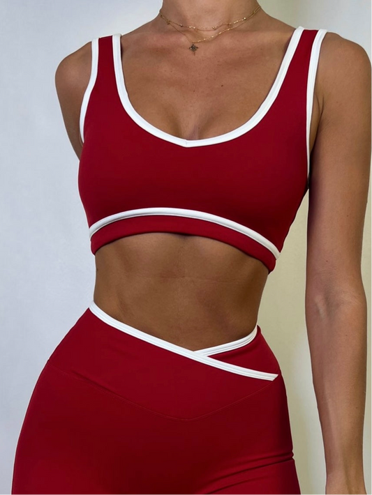 Lover Red Contrast Bra