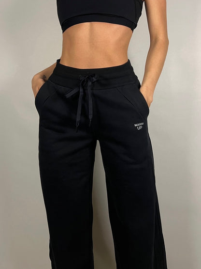 Black Wide fit Sweatpants