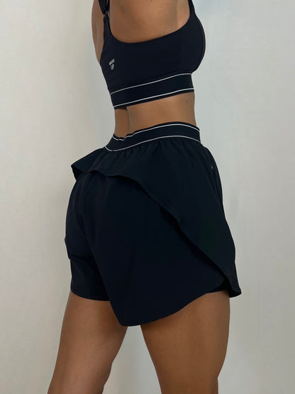 Black Flow Running Shorts