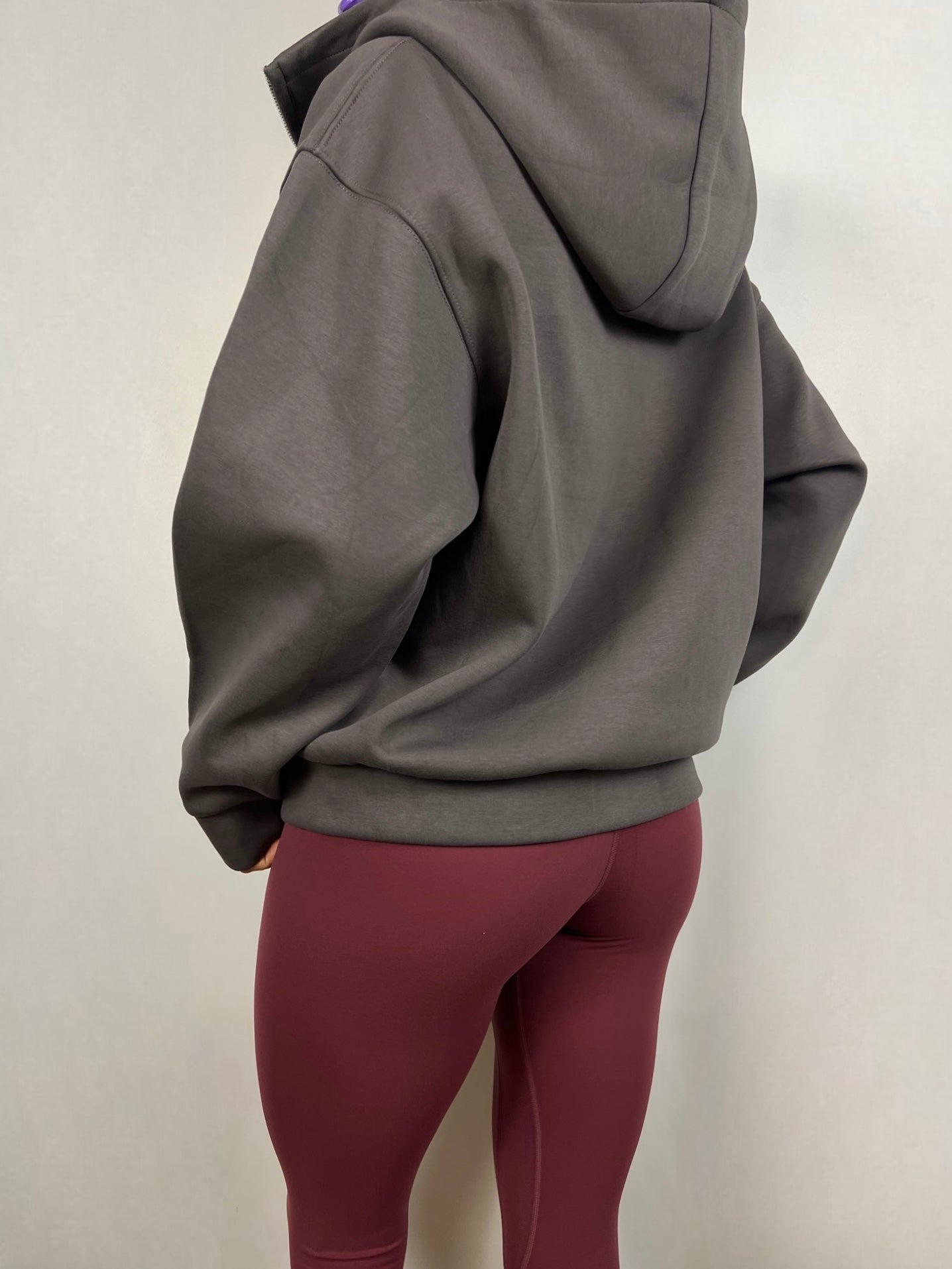 Dark Grey Oversized Zip up hoodie