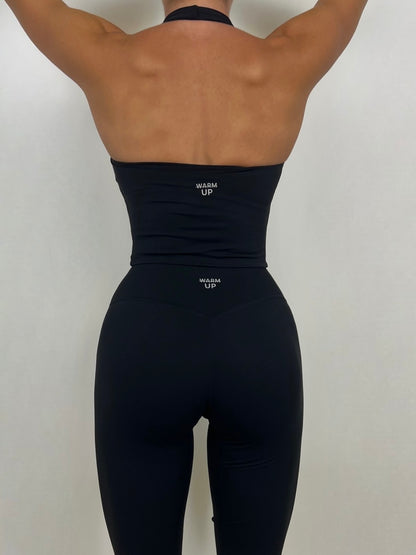 Black Halter Neck Tank top