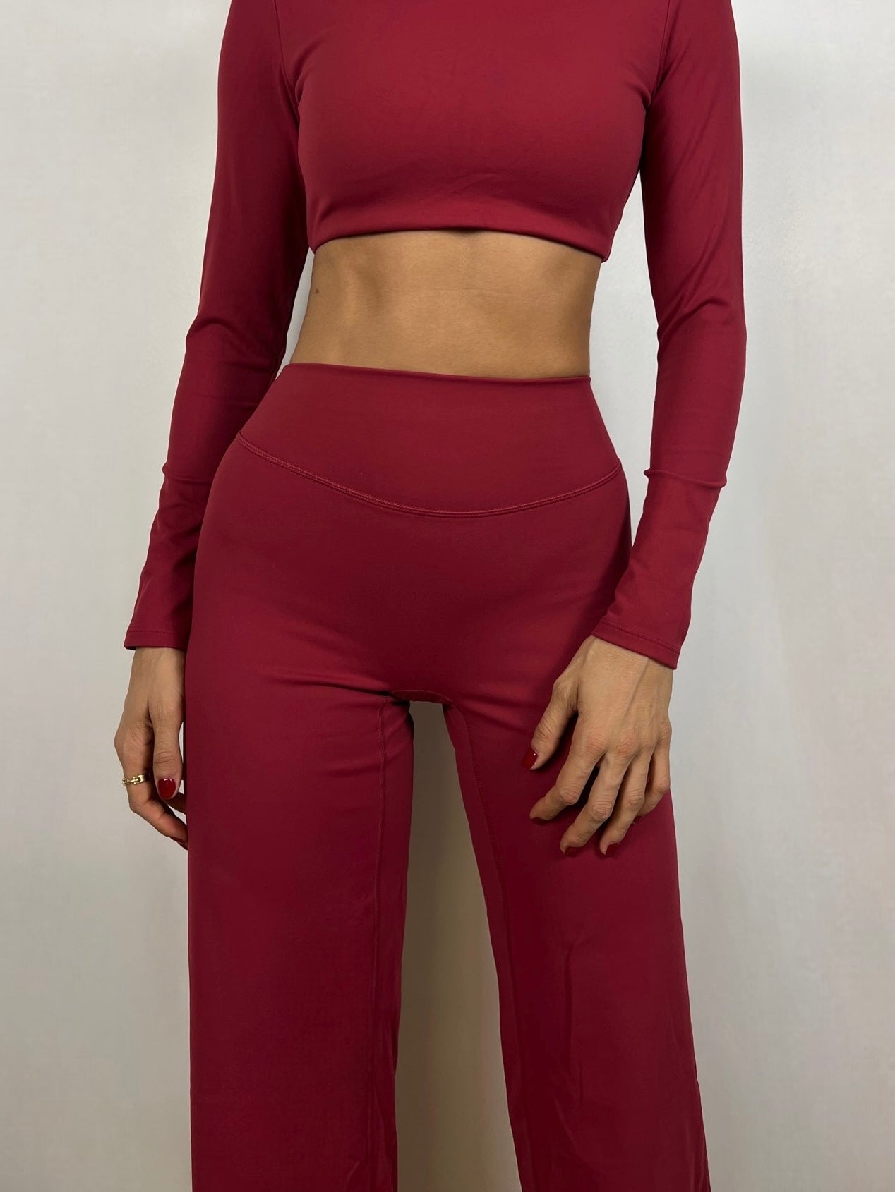 Cranberry Red Soft motion Straight pants