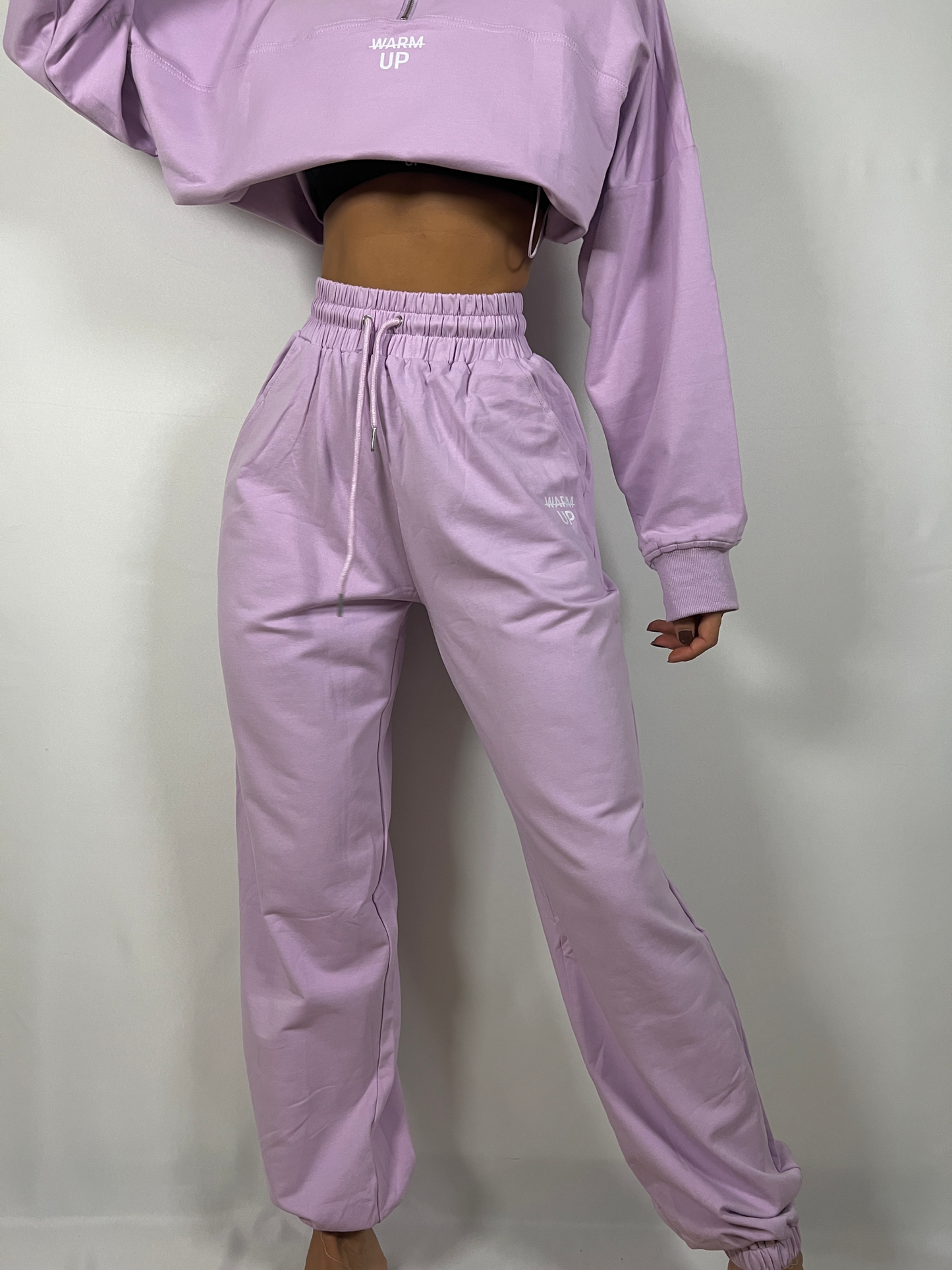 Lavender drawstring lightweight sweatpants