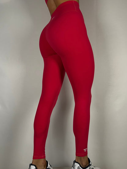 Cherry Red Activelux Leggings