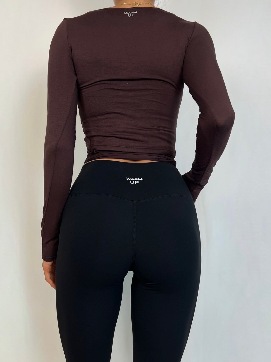 Dark Brown Wrap Top