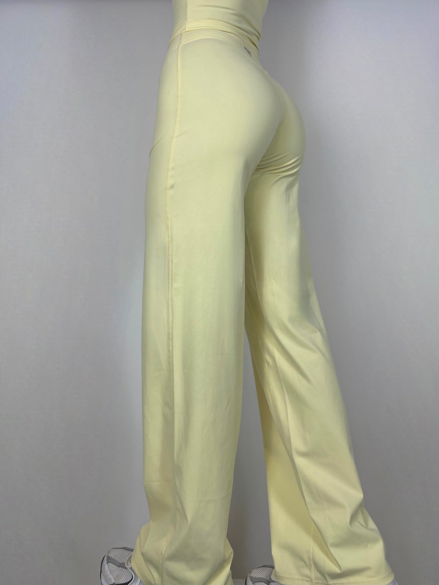 Pastel Yellow Soft motion straight pants