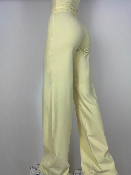 Pastel Yellow Soft motion straight pants