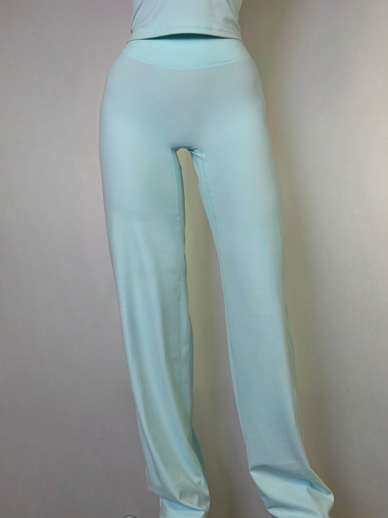 Cyan Blue Straight leg soft motion pants