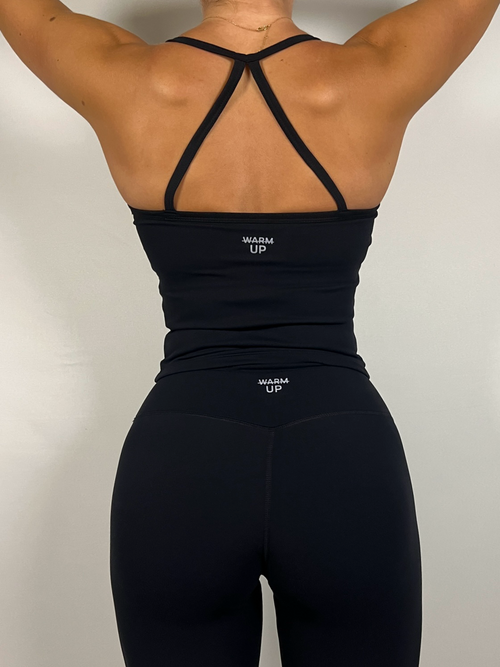 Black Timeless Longline tank top