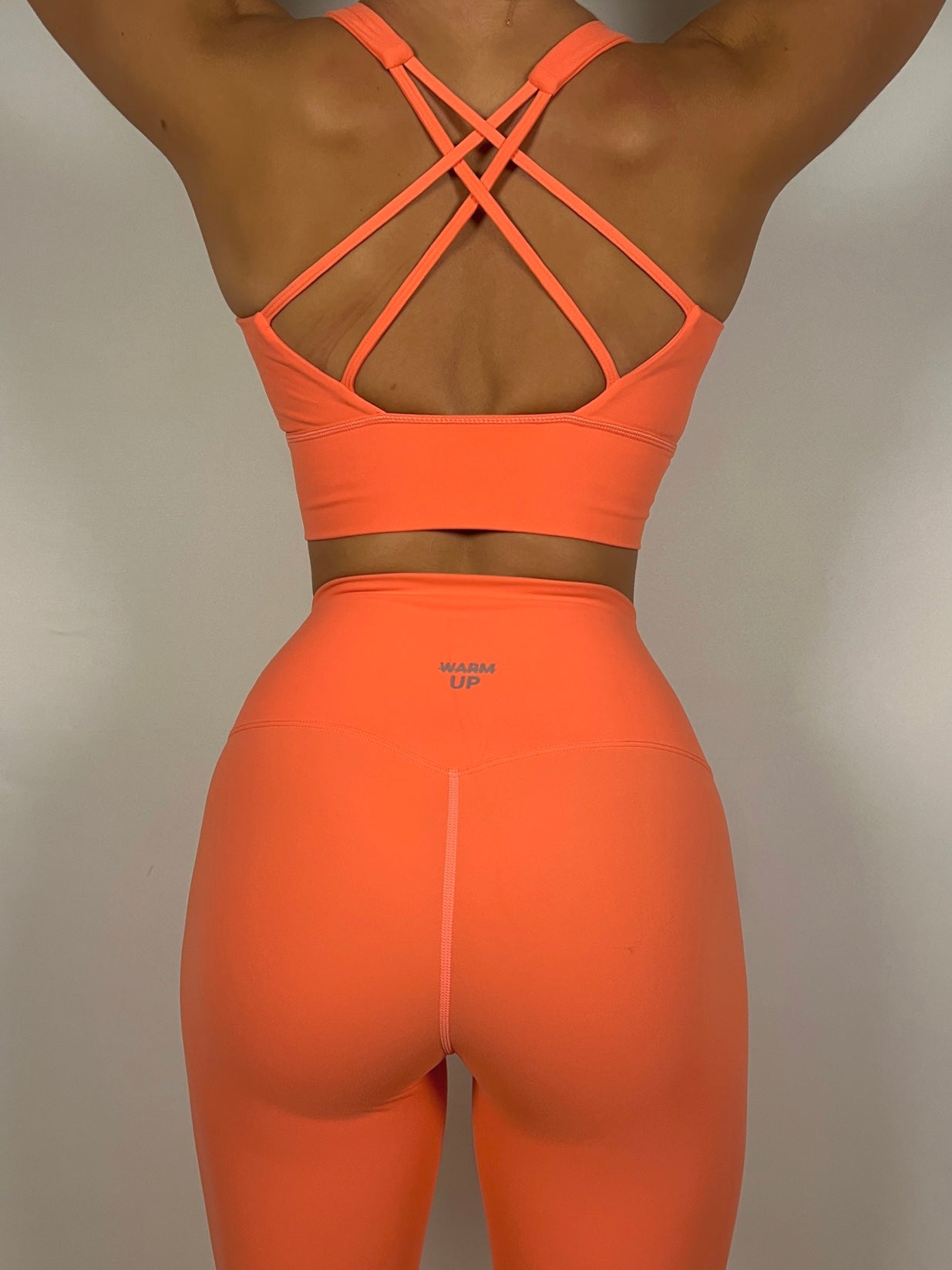 Vibrant Peach Criss cross Bra