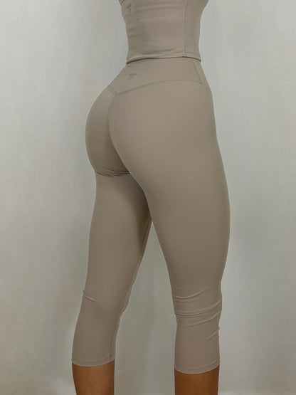 Light Taupe Capri Leggings