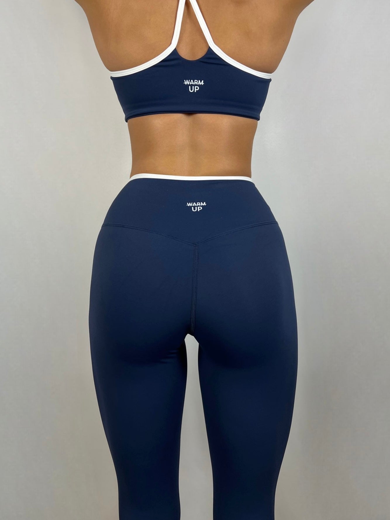 Dark Blue Contrast V Leggings