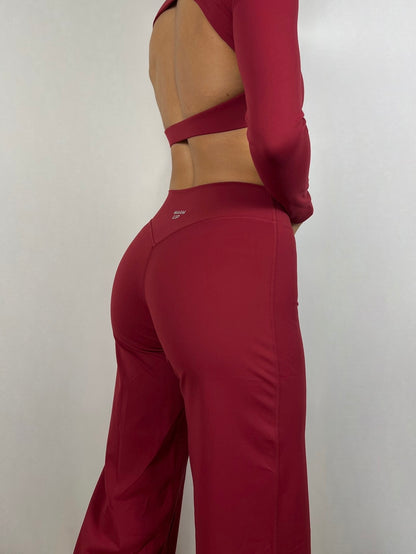 Cranberry Red Soft motion Straight pants