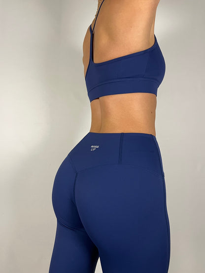 Midnight Blue Mid Waist Leggings