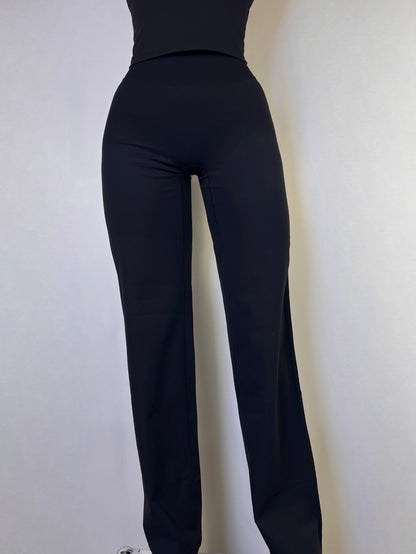 Black Straight Leg Soft Motion Pants