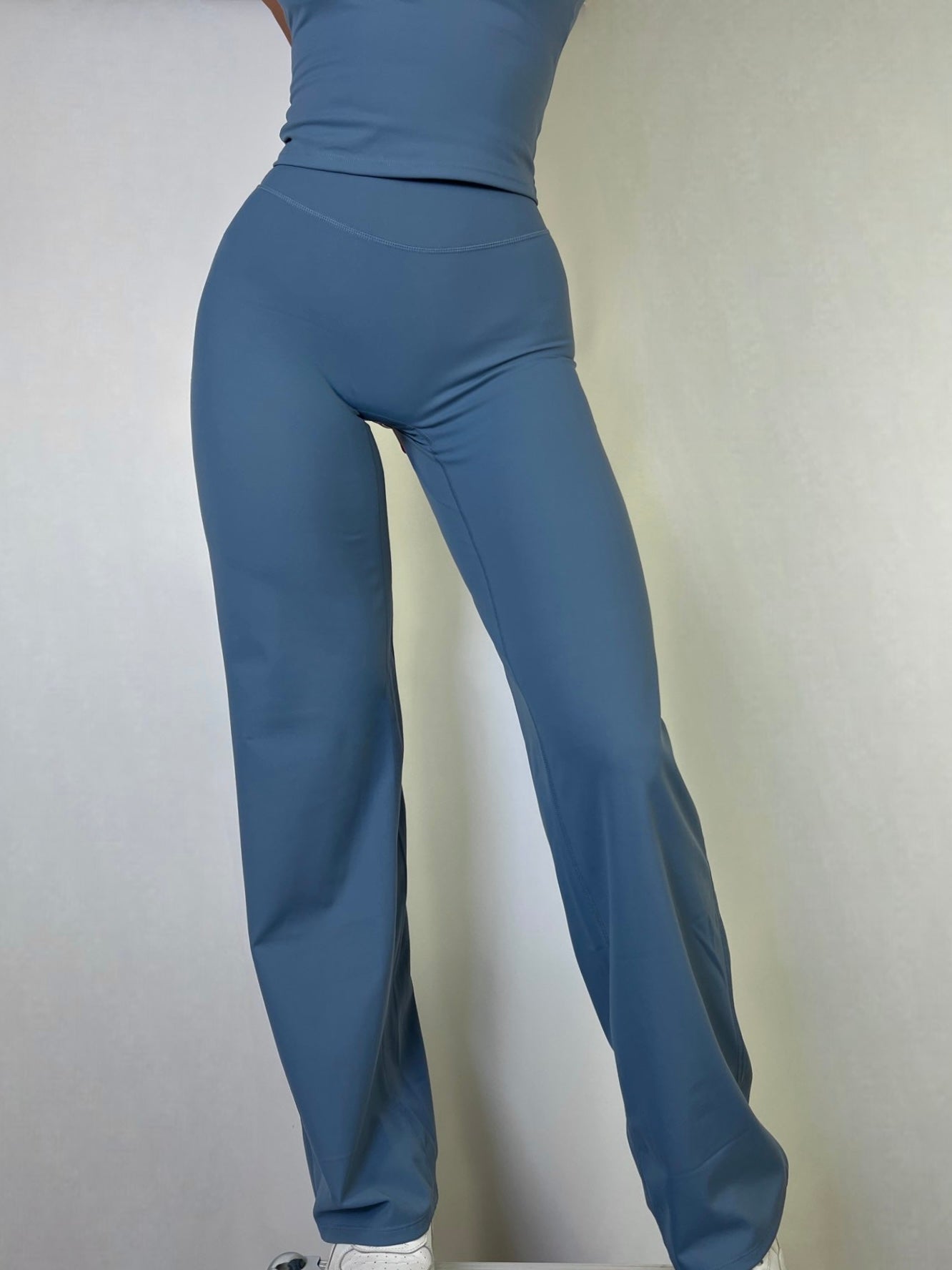 Dusty Blue Straight Leg Soft motion Pants