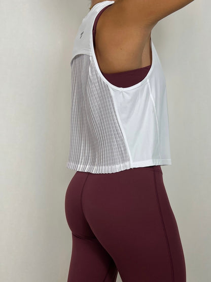 White Ruffled Tank top