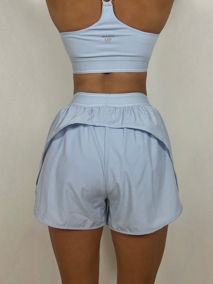 Pastel Blue Flow Running Shorts