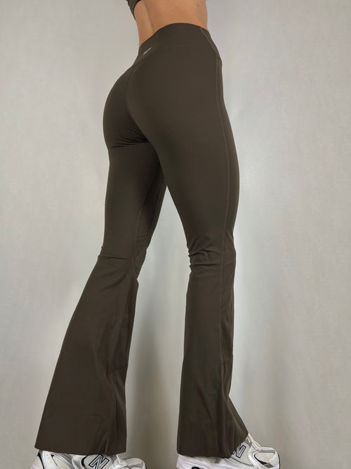 Taupe Brown Soft motion V Flared pants