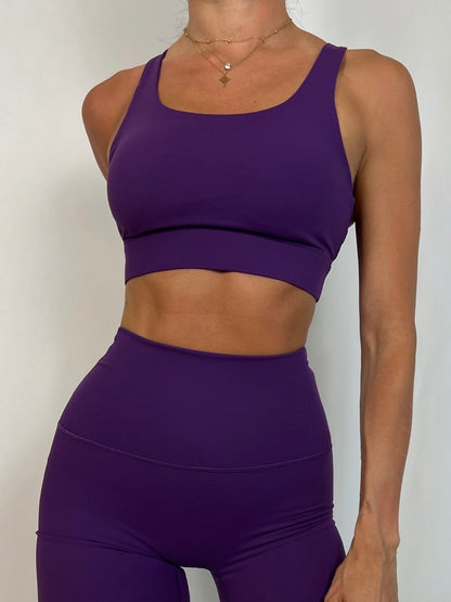 Cosmic Purple Cross Power Bra