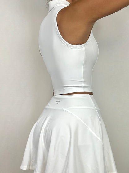 White Zip up top