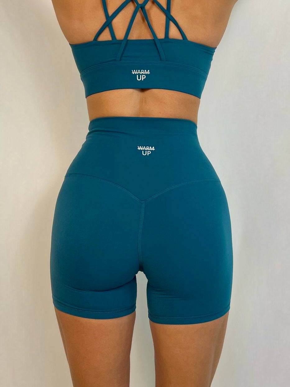 Teal Green Activelux Shorts