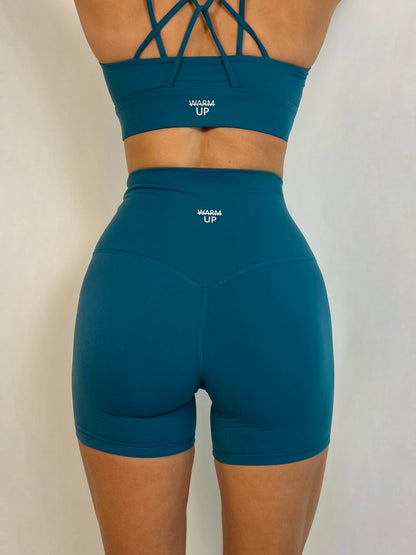 Teal Green Activelux Shorts
