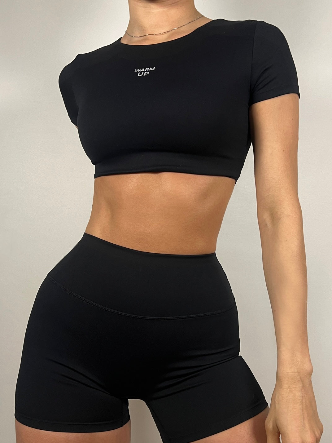 Black Timeless Cropped T-shirt