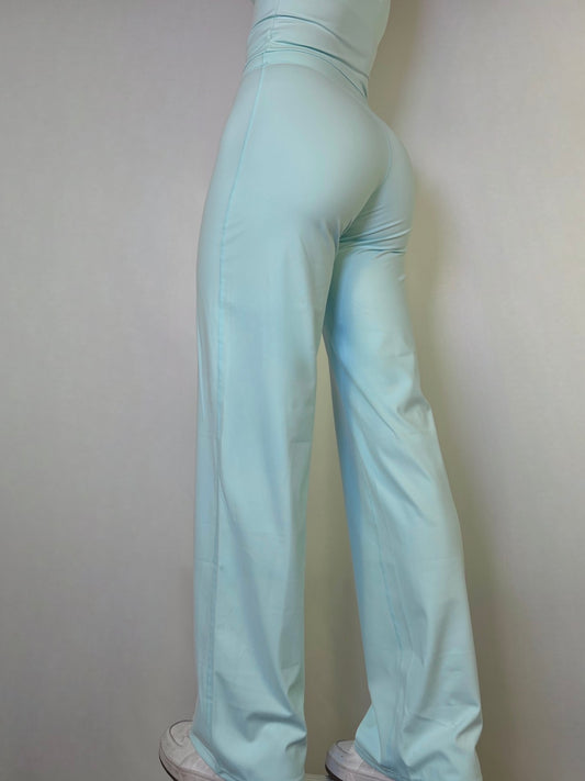Cyan Blue Straight leg soft motion pants